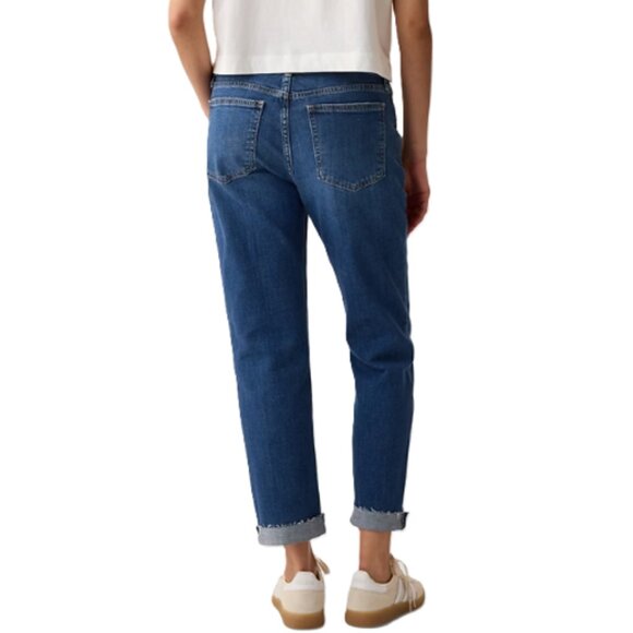 Gap Girlfriend Jeans Mid Rise Relaxed Fit Ankle Length Size 12 TALL Long - Picture 3 of 13